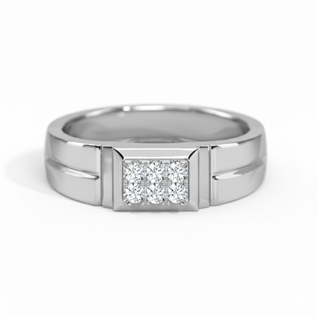 18K Gold Issac Men’s Diamond Ring