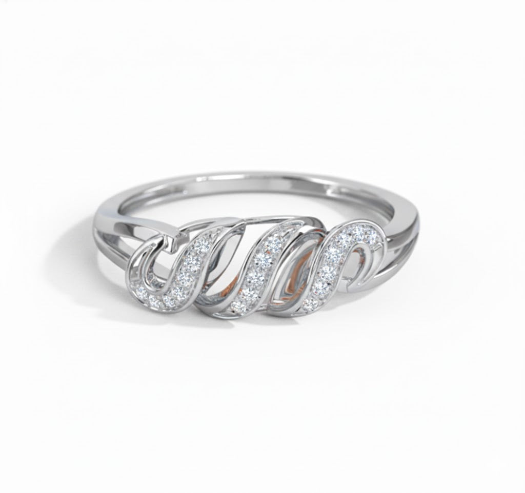 18K Gold Interwind Shimmer Diamond Ring