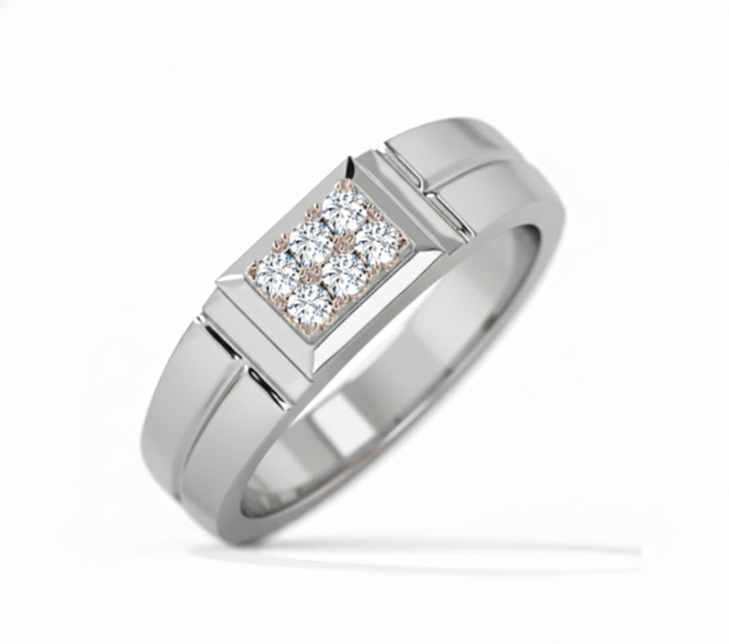 18K Gold Issac Men’s Diamond Ring