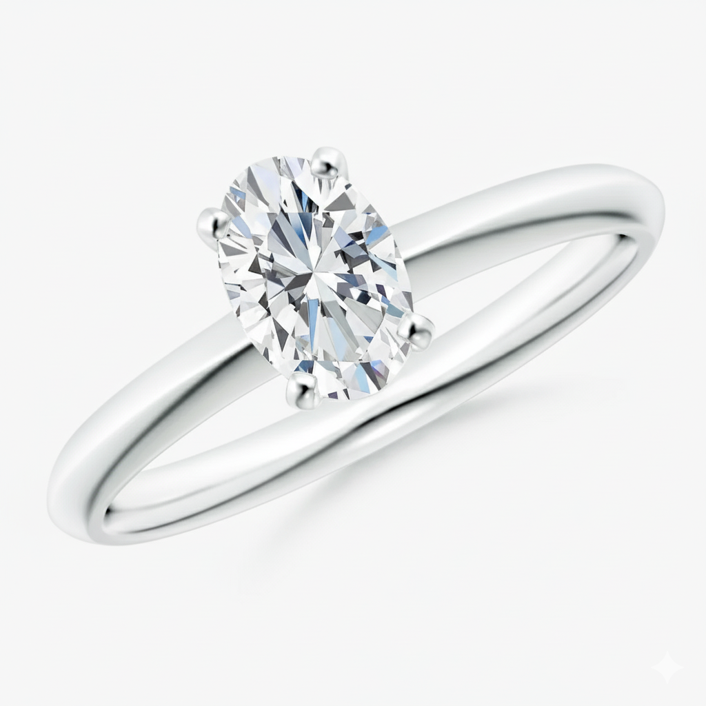 IGI E VVS Lab Grown Oval Diamond 30-Pointer