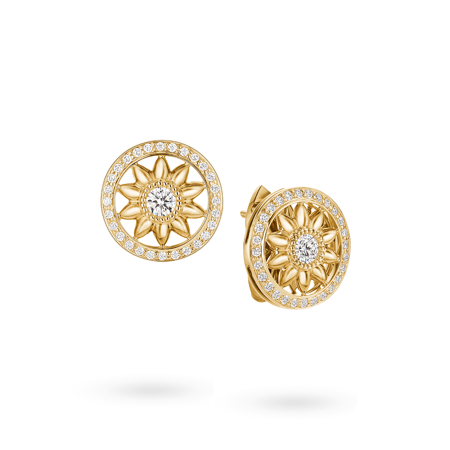 SIYARI YELLOW GOLD DIAMOND EARRINGS