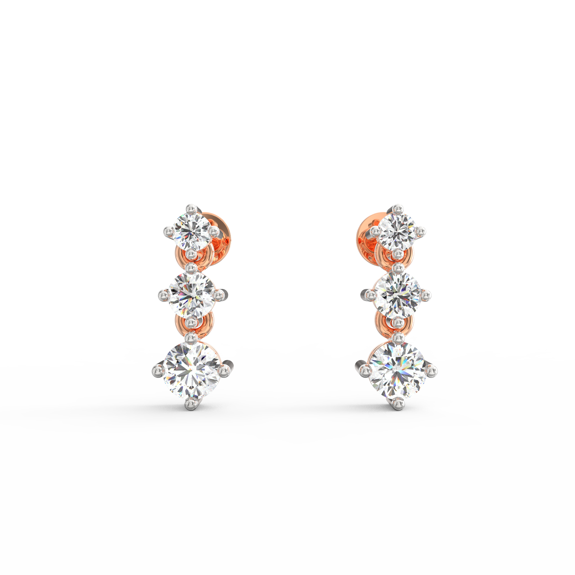 Heavenly Cascade: Exquisite Diamond Drop Earrings