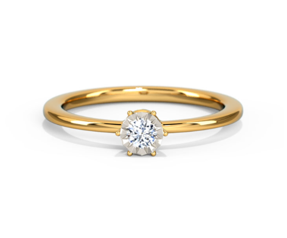 18K Gold Glitter Miracle Plate Diamond Ring