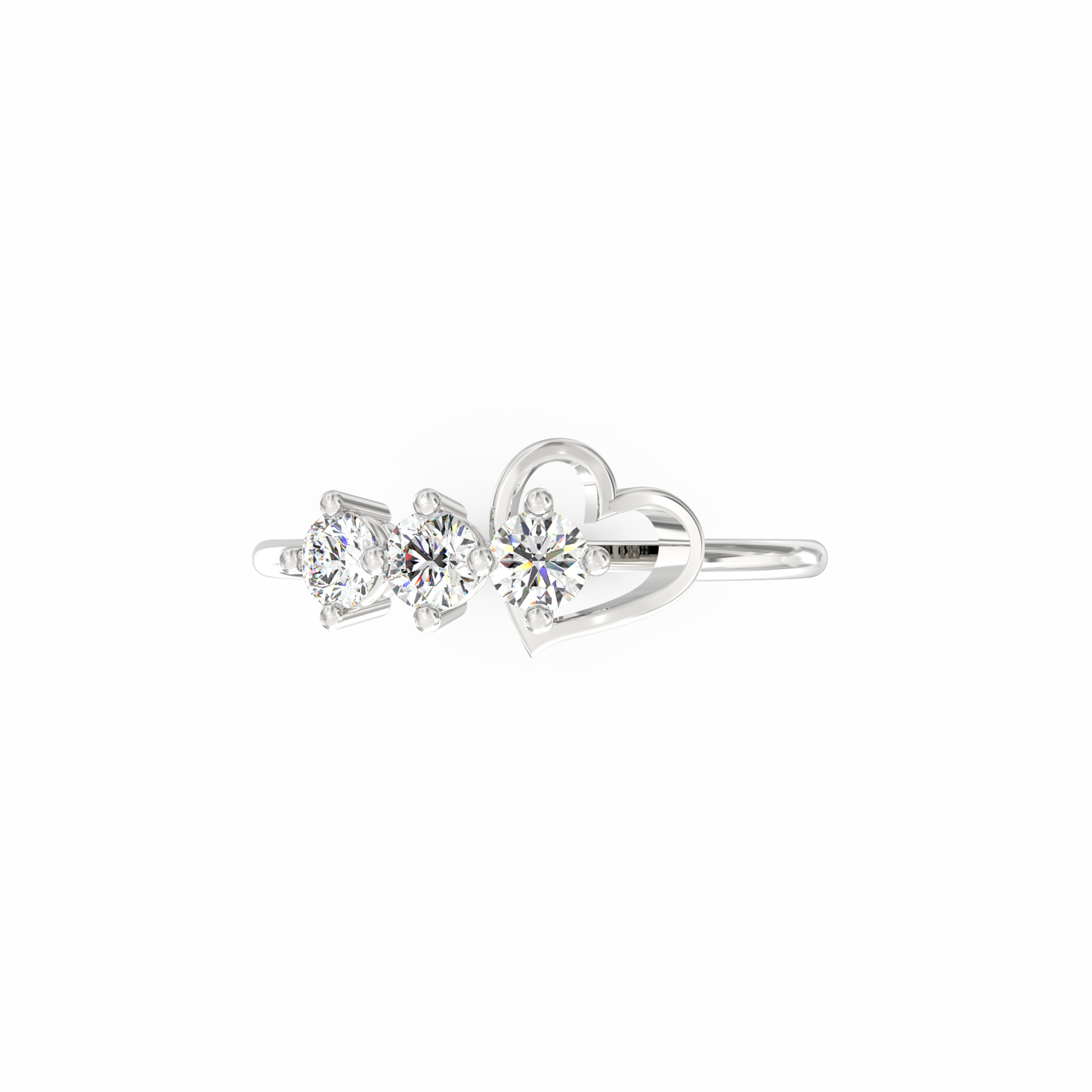 Timeless Love Diamond Heart Ring