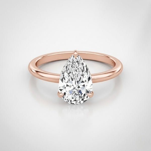 1 Ct Pear Lab Diamond Ring