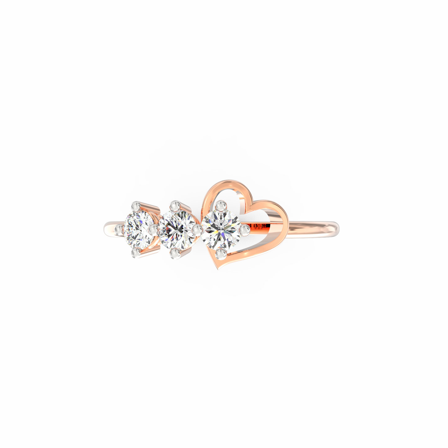 Timeless Love Diamond Heart Ring