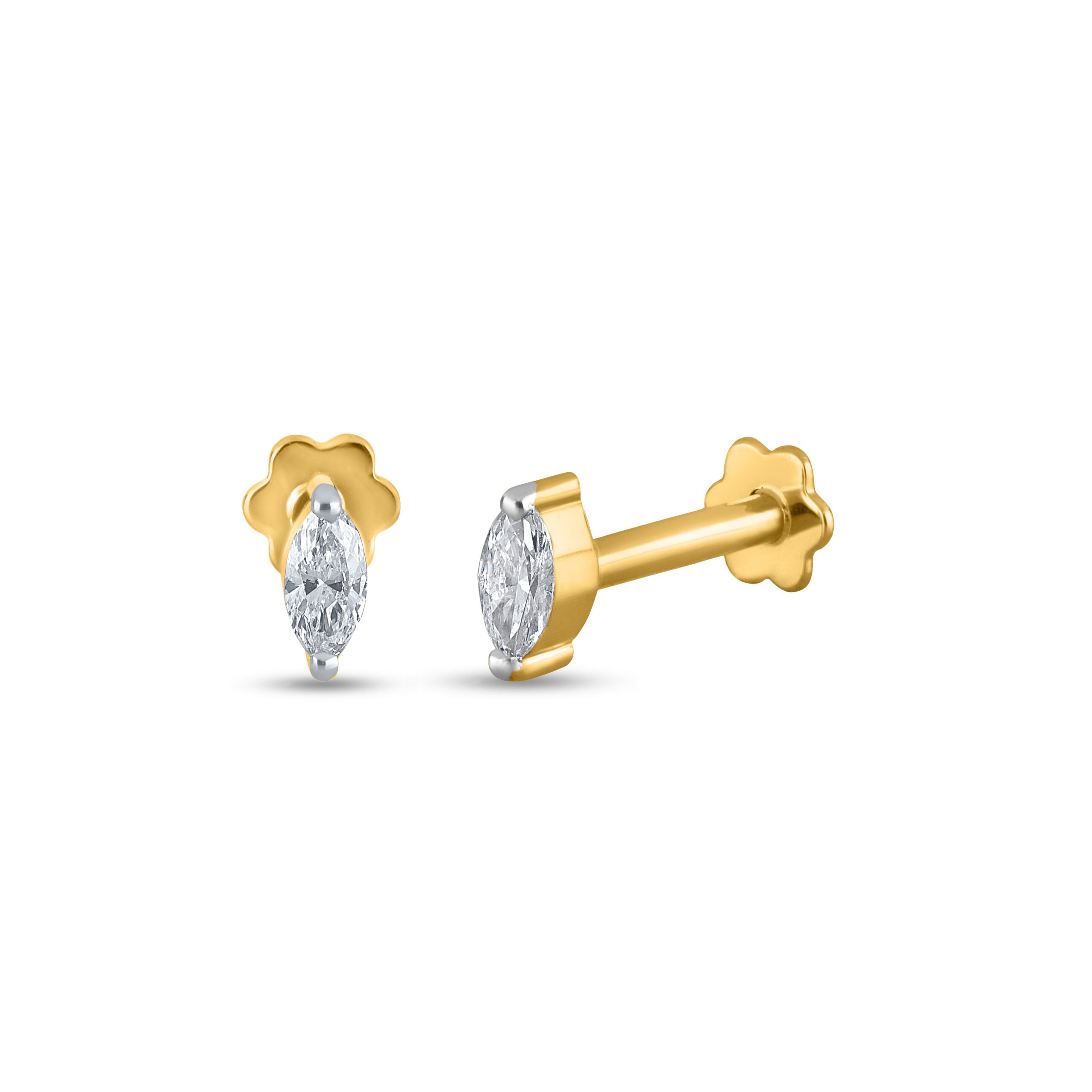 Petite Marquise Sparkle Stud