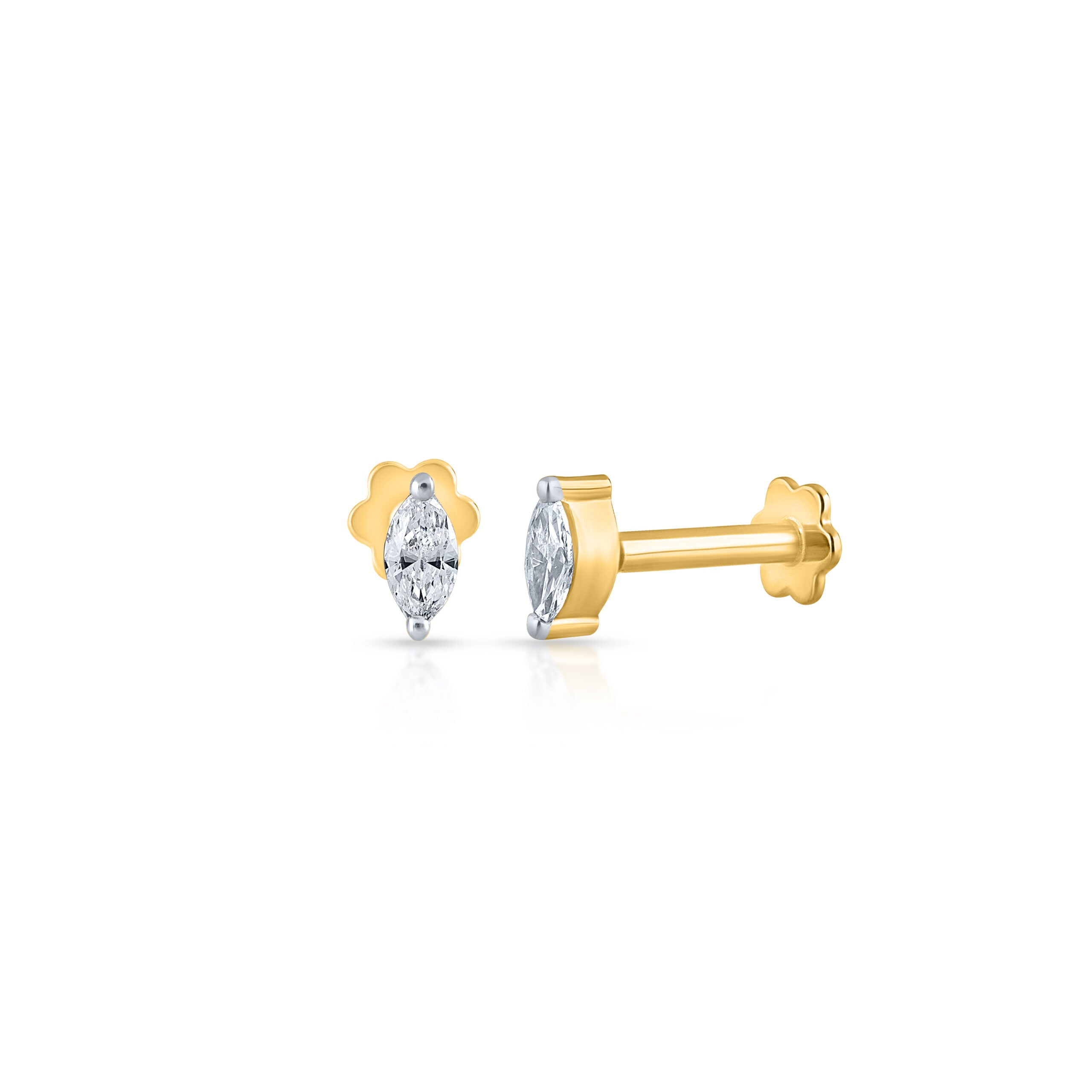 Petite Marquise Sparkle Stud