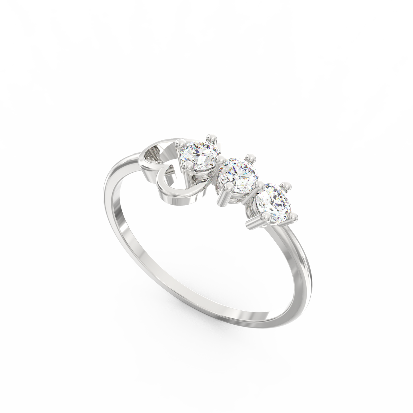 Timeless Love Diamond Heart Ring