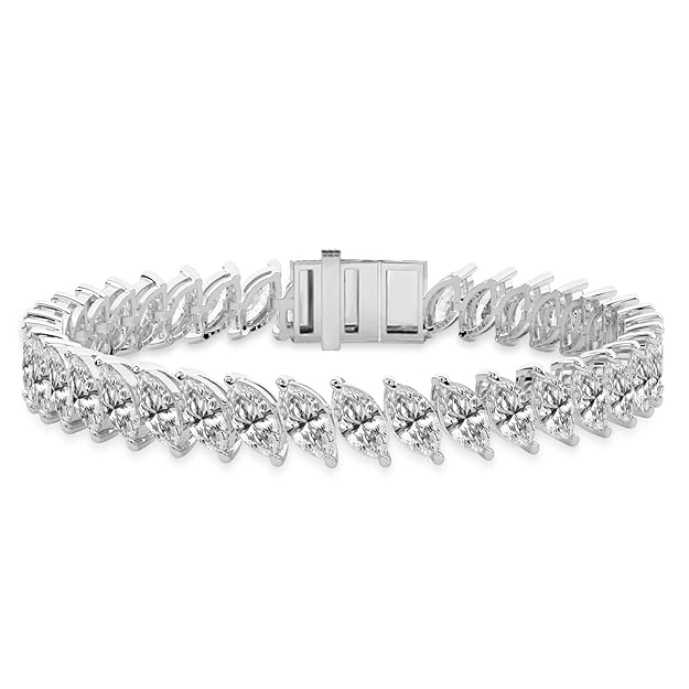 Calvina Marquise Tennis Bracelet