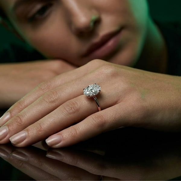 1 Ct Oval Lab Diamond Ring