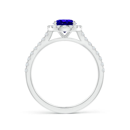 Tanzanite Halo Majesty Ring