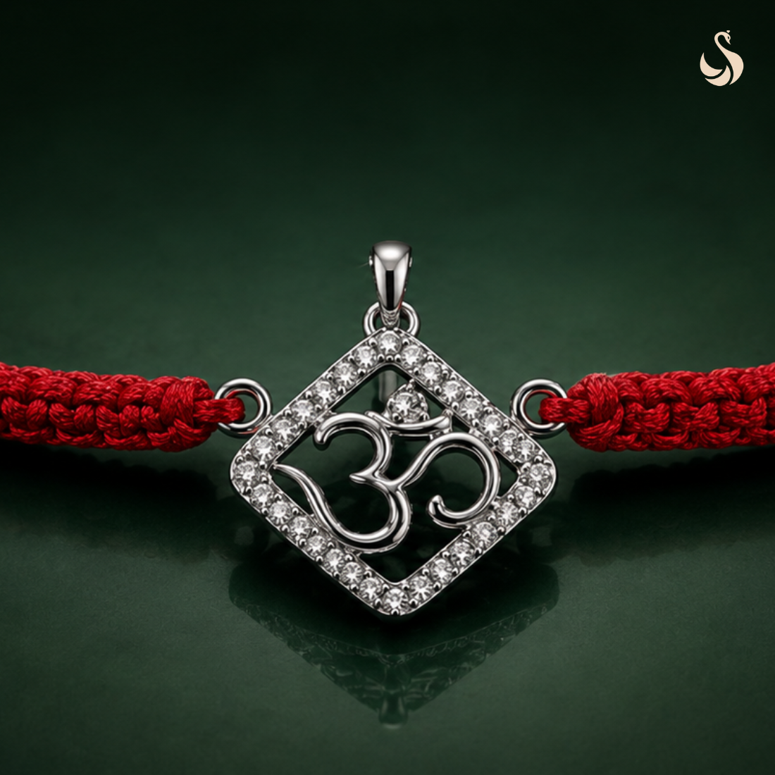 Om Diamond Rakhi (SILVER)