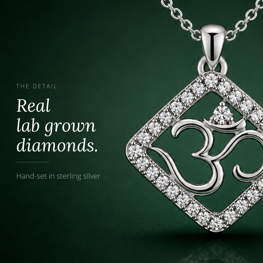 Om Diamond Rakhi (SILVER)