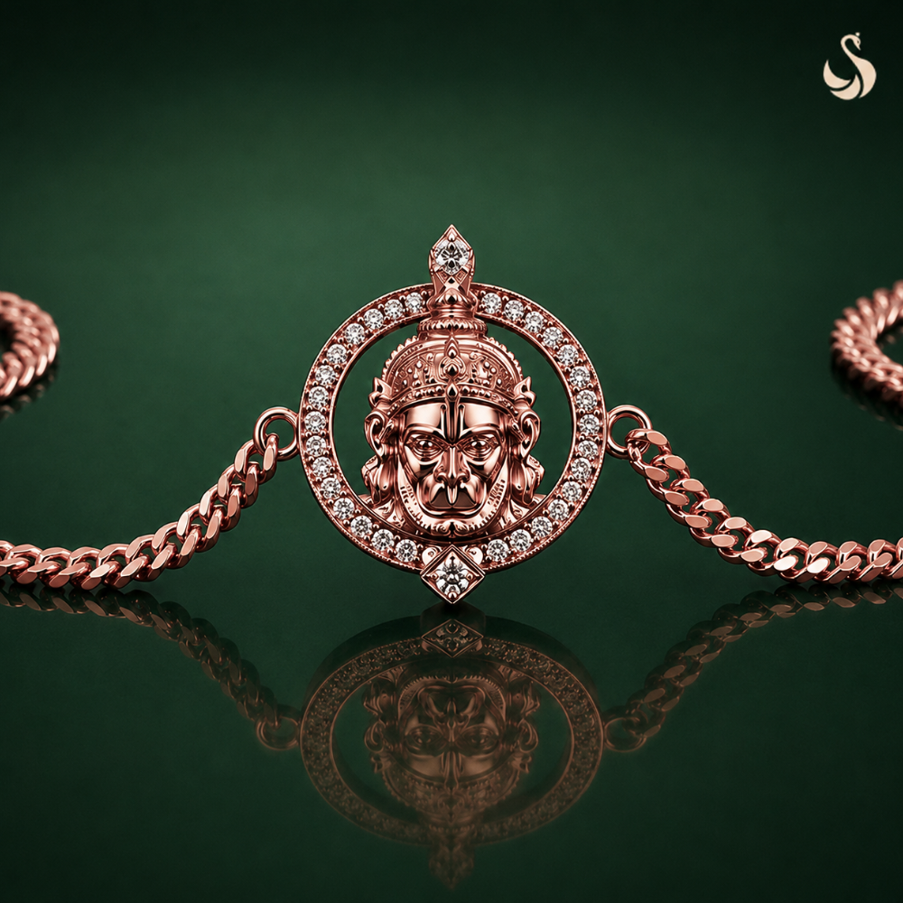 Hanuman Diamond Rakhi (SILVER)