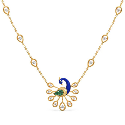 Peacock Diamond Necklace