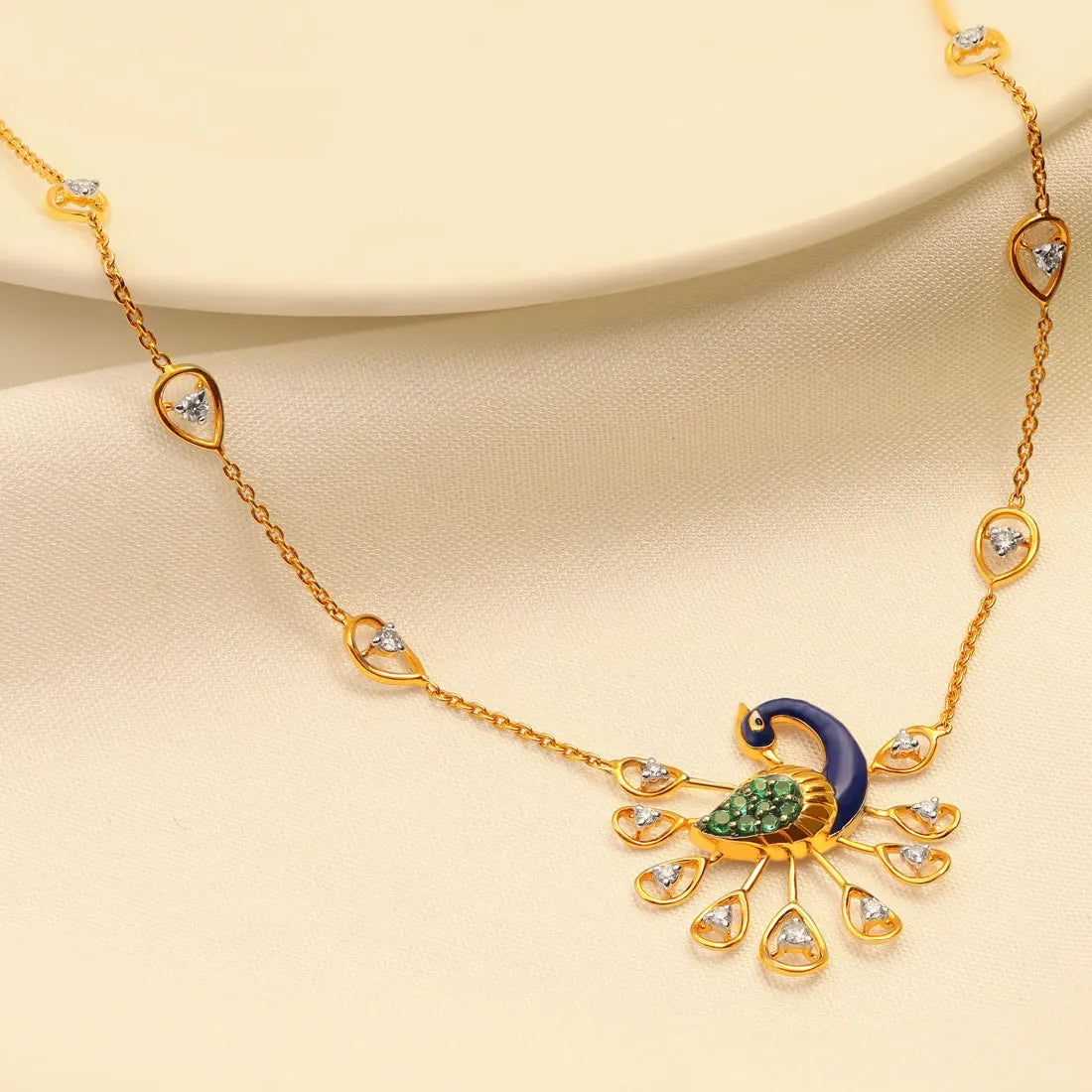 Peacock Diamond Necklace