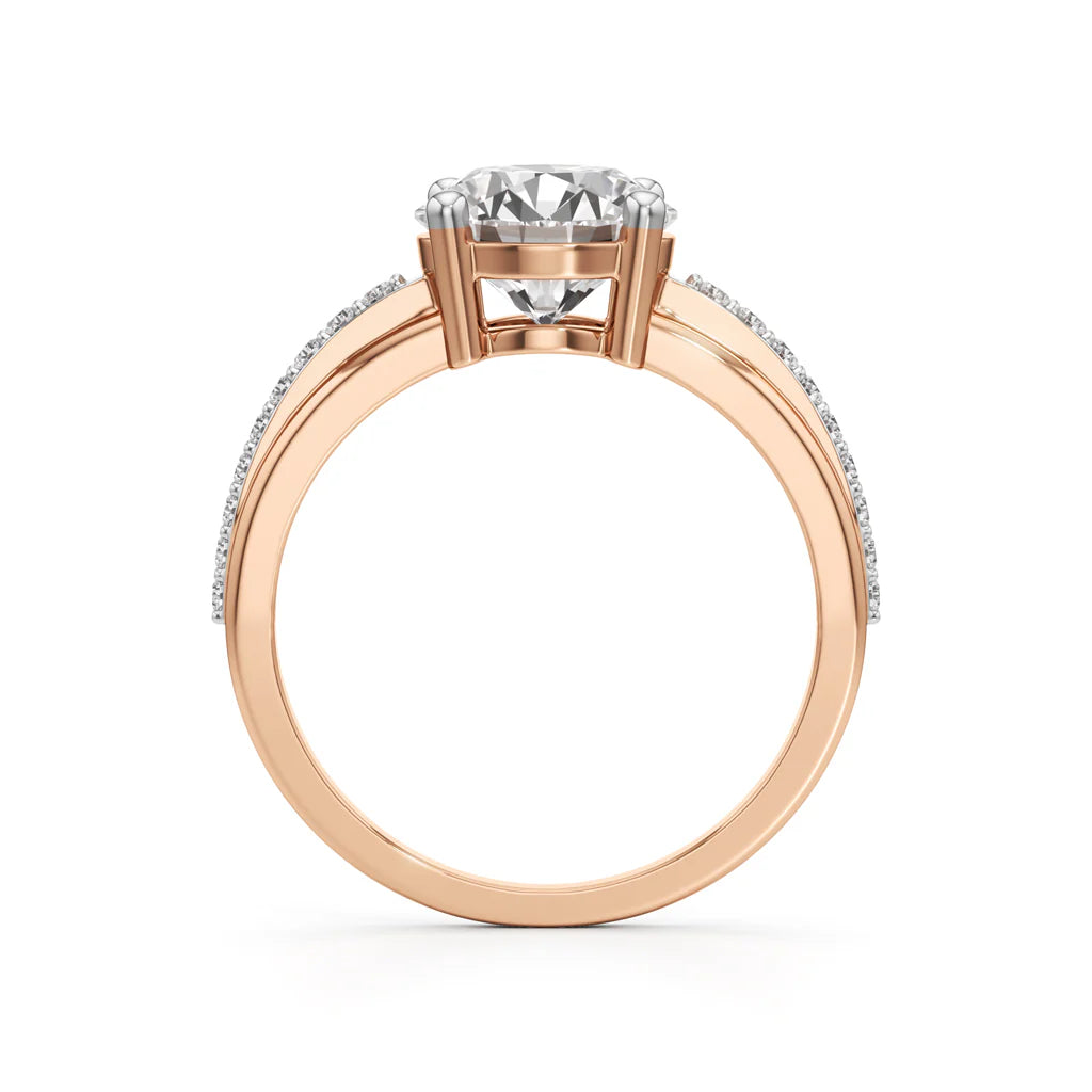 Echelon Solitaire Diamond Ring