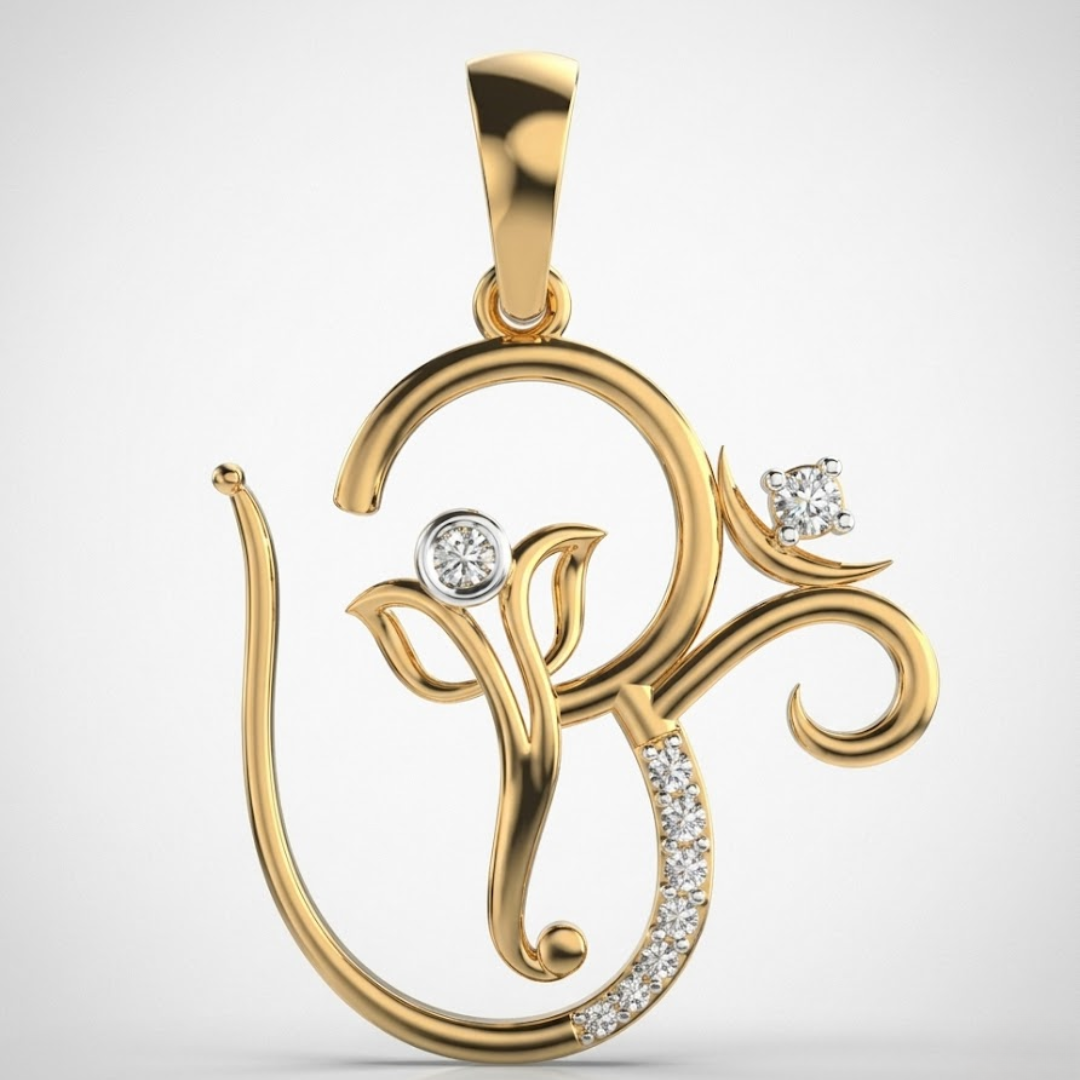 Ganesha OM Men’s Pendant with Chain