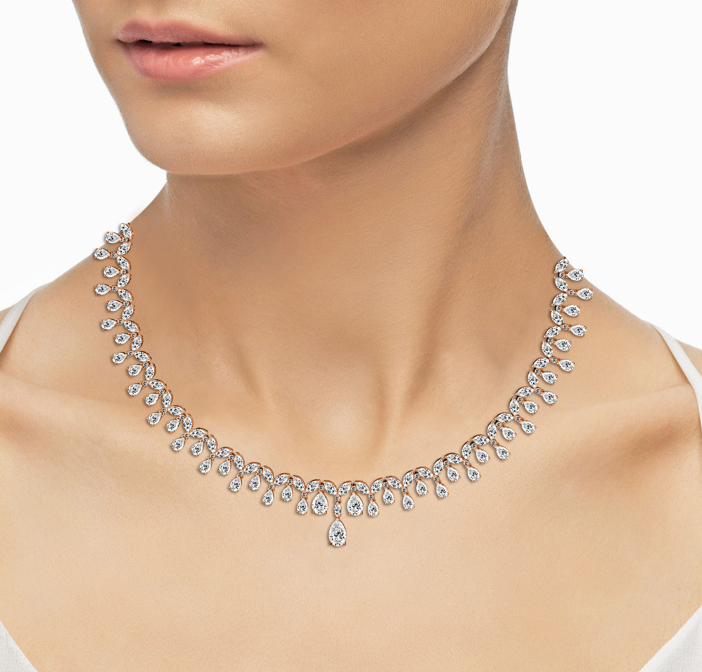 Pear Diamond Necklace