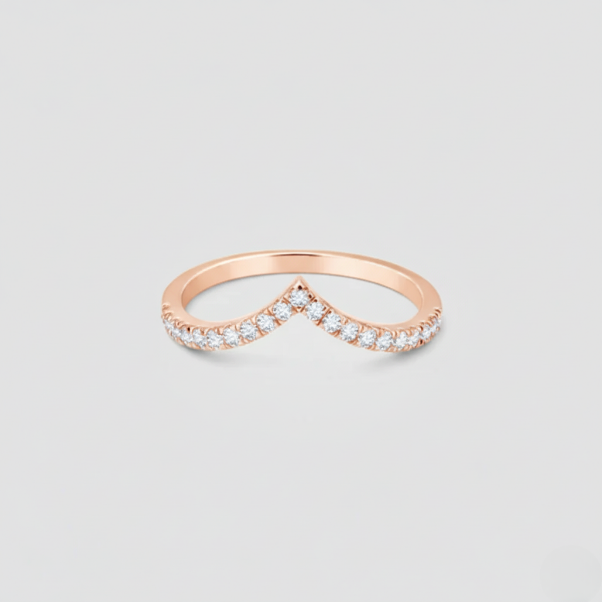 V pave Ring from Siyari Lab Grown Diamonds