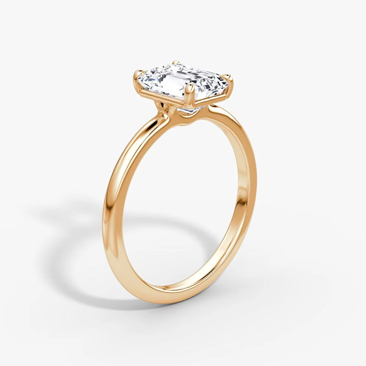 1 Carat lab grown Emerald Classic Ring
