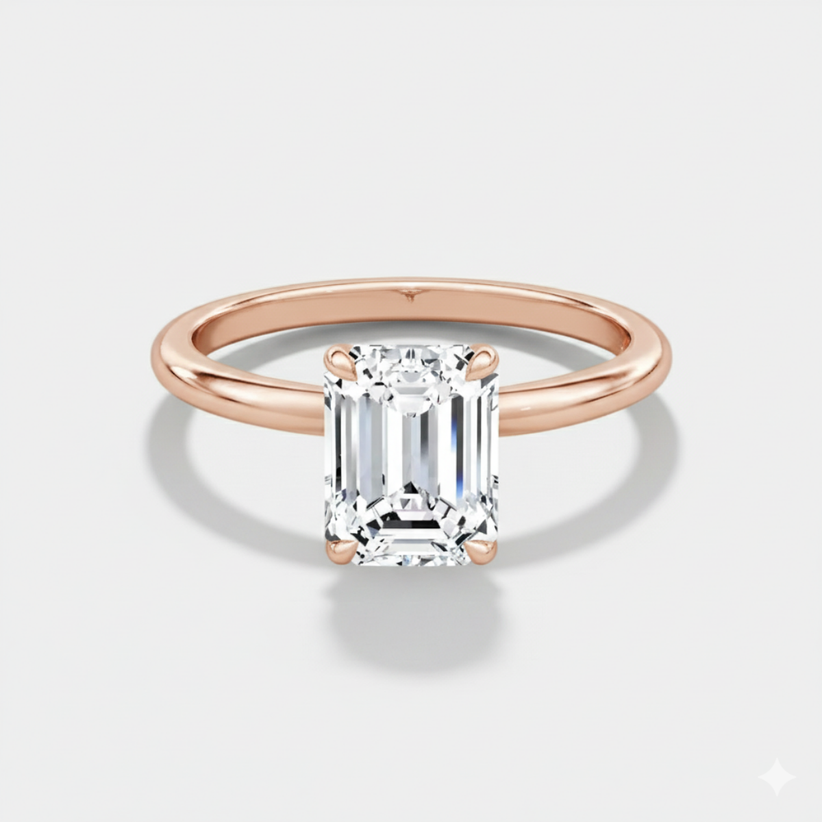 1 Carat lab grown Emerald Classic Ring