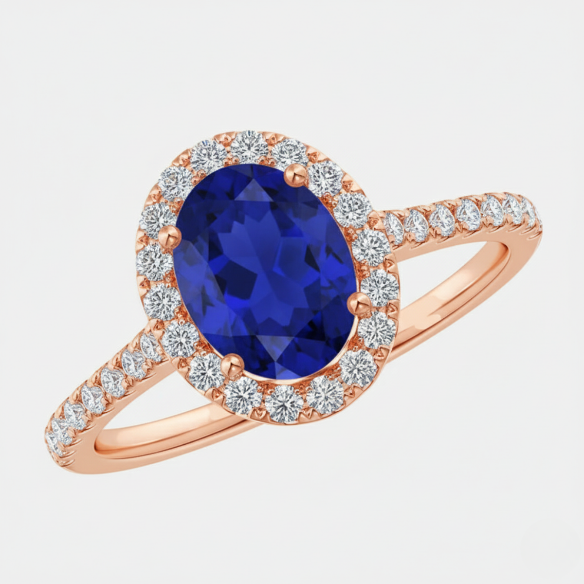 Tanzanite Halo Majesty Ring