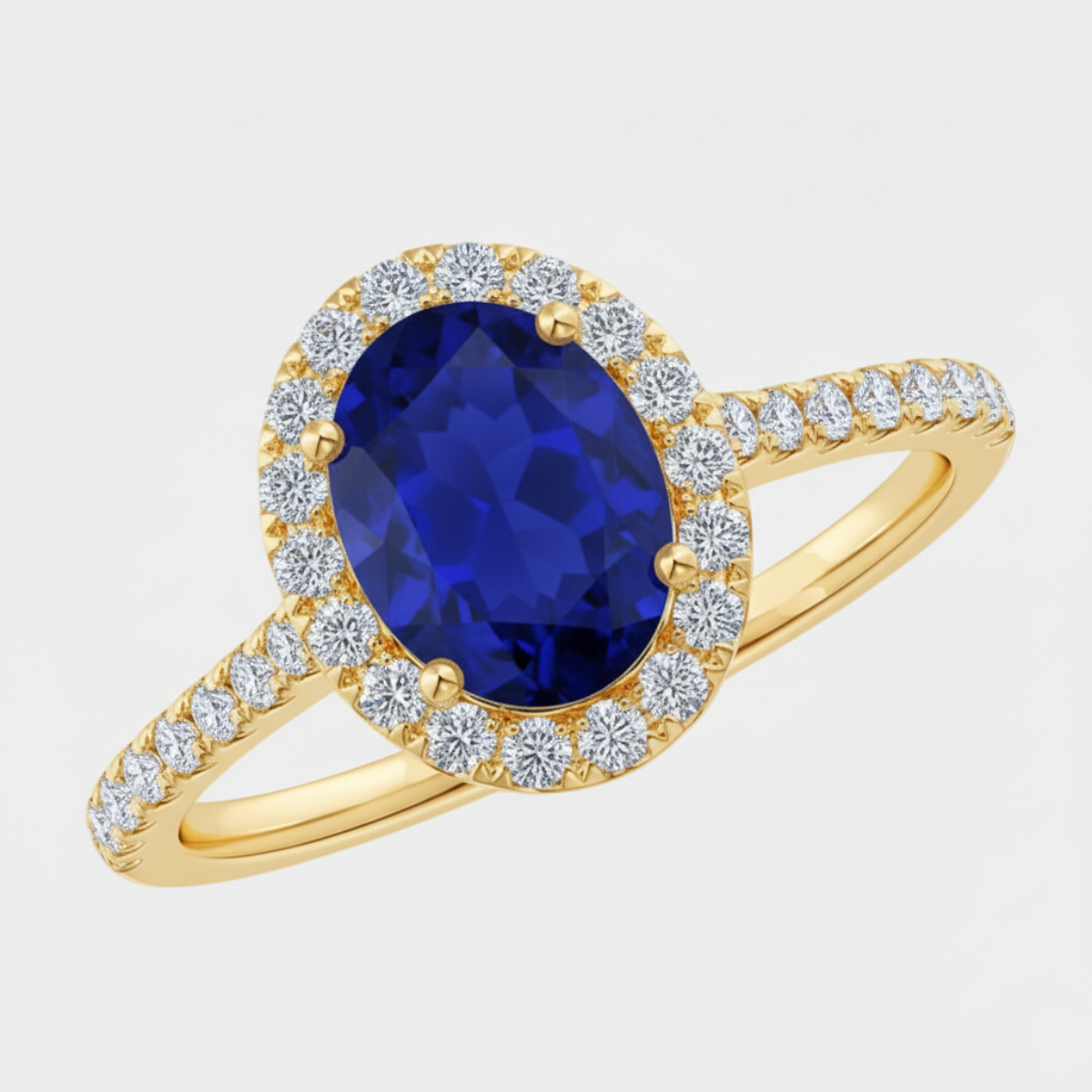 Tanzanite Halo Majesty Ring