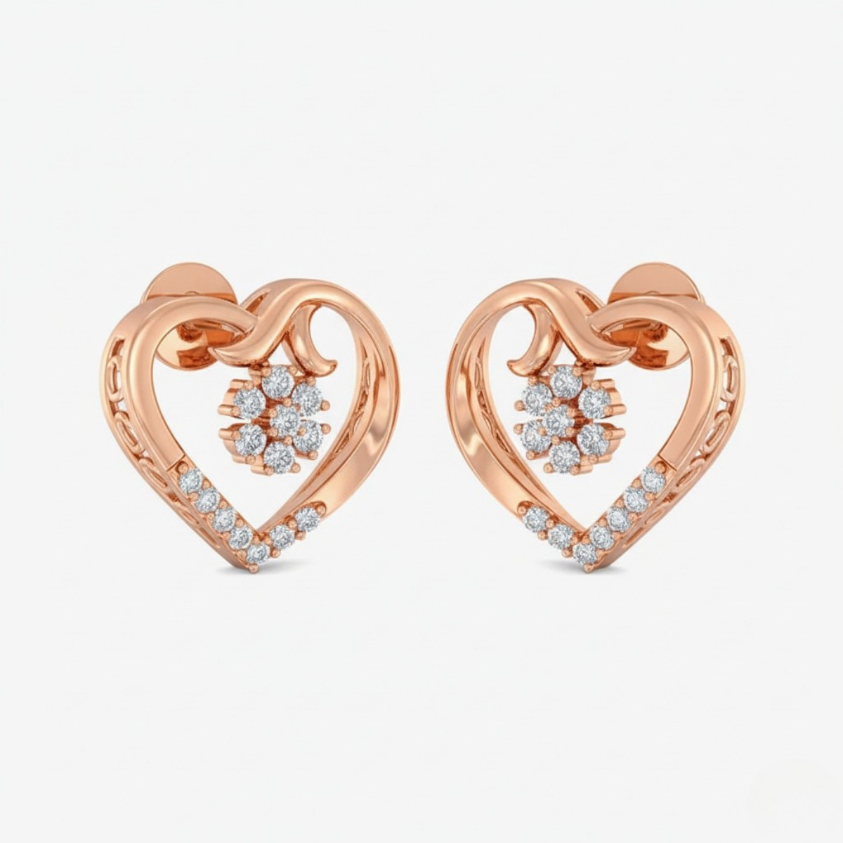 Diamond Heart Stud