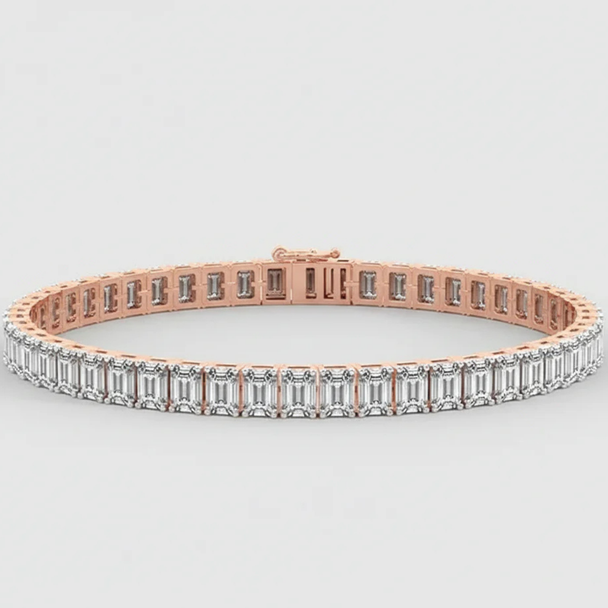 Emerald Brilliant Diamond Tennis Bracelet