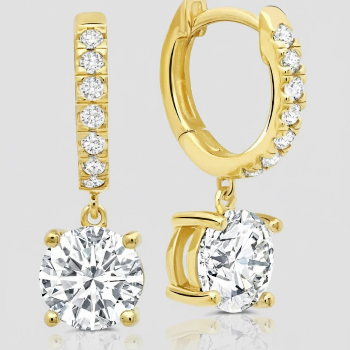 PAVE HOOP 0.5Carat each
