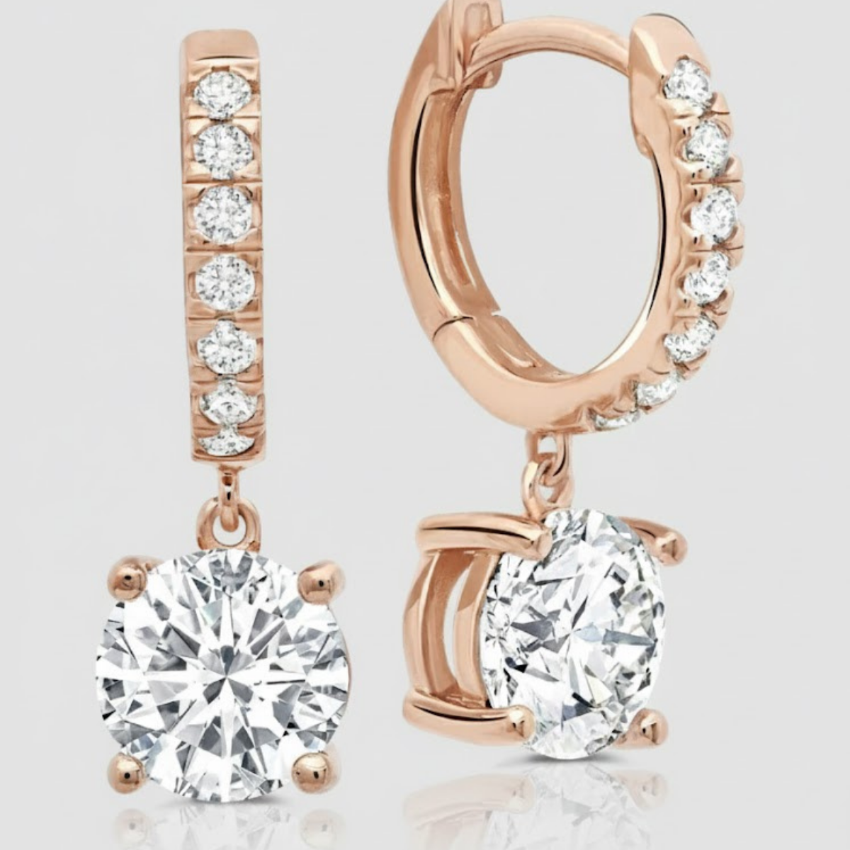 PAVE HOOP 0.5Carat each