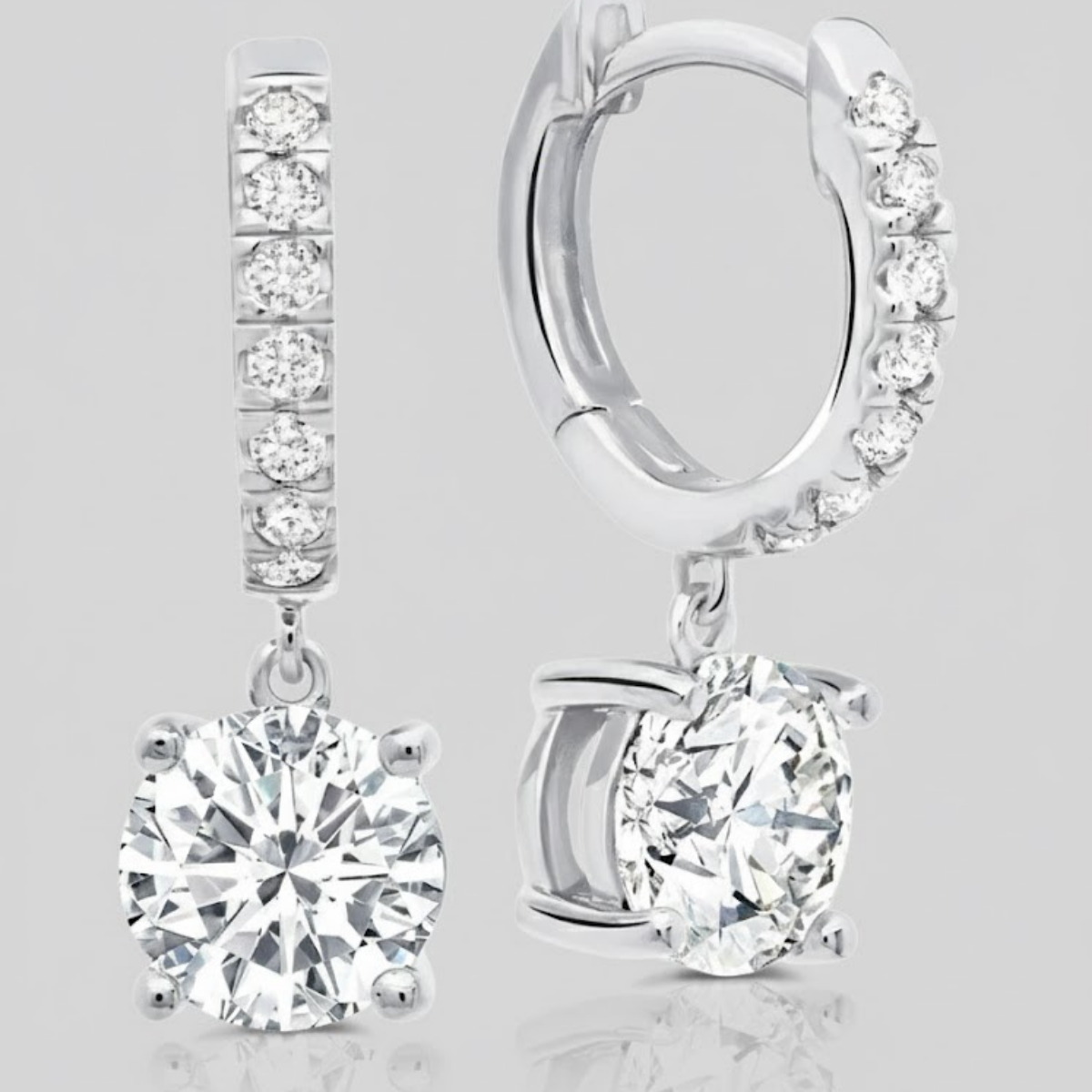 PAVE HOOP 0.5Carat each