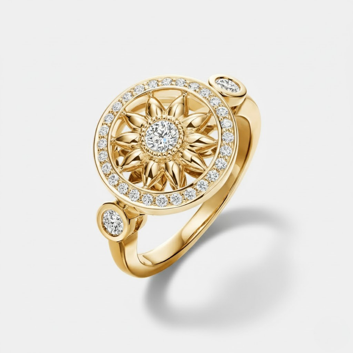 SIYARI YELLOW GOLD DIAMOND RING