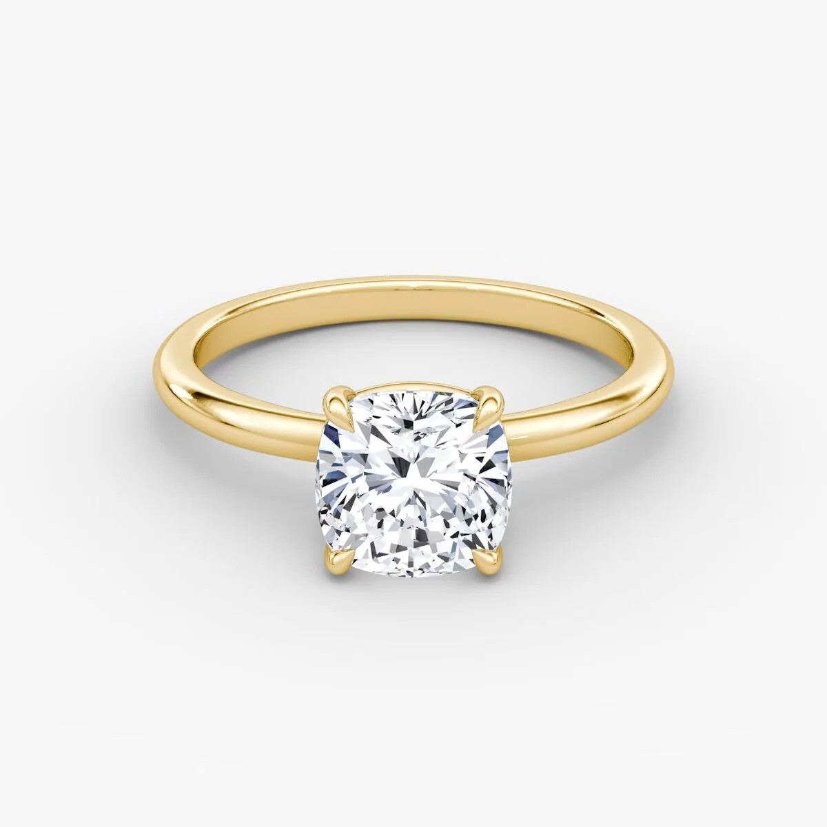 1 Carat lab grown Cushion Classic Ring