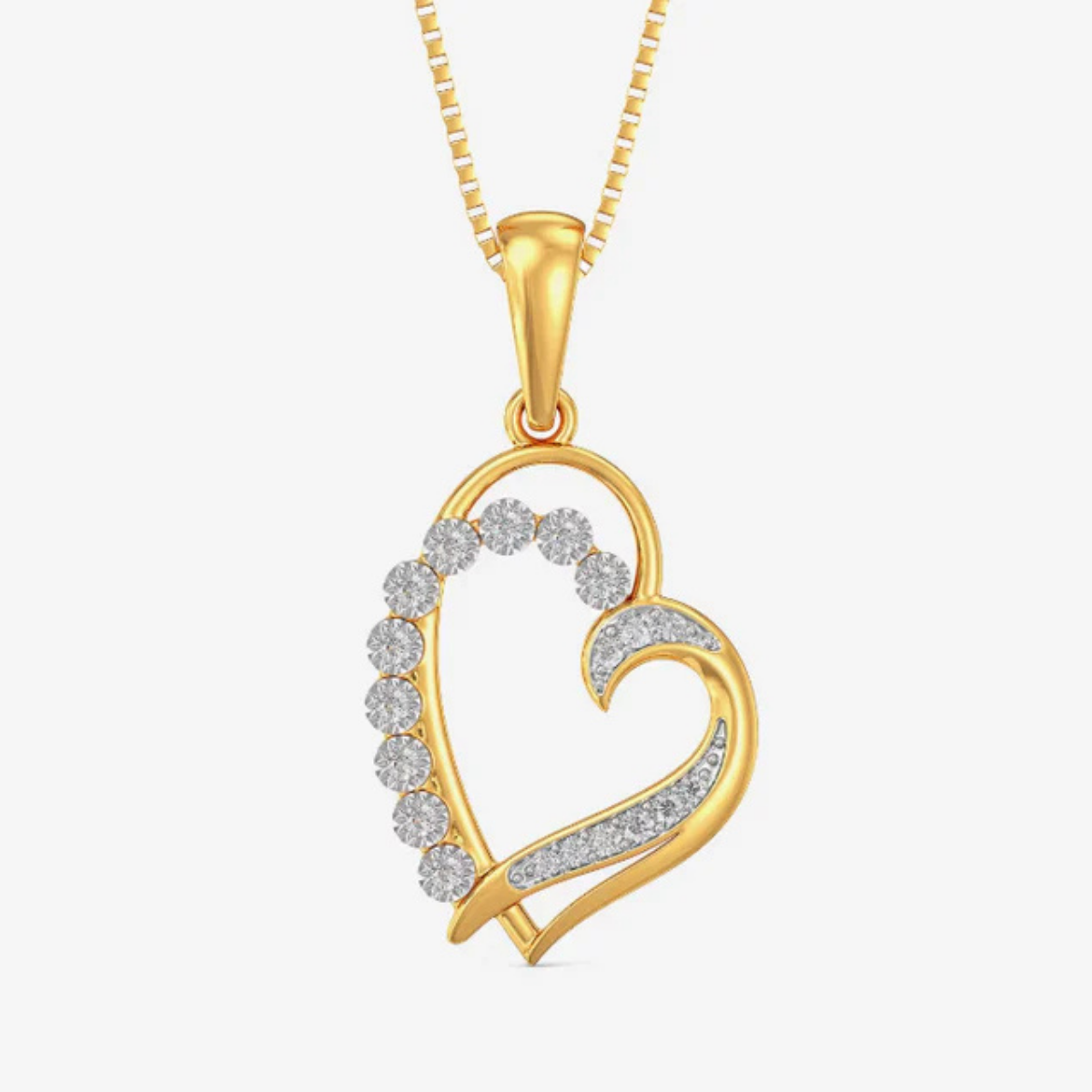 Diamond Heart Pattern Pendant