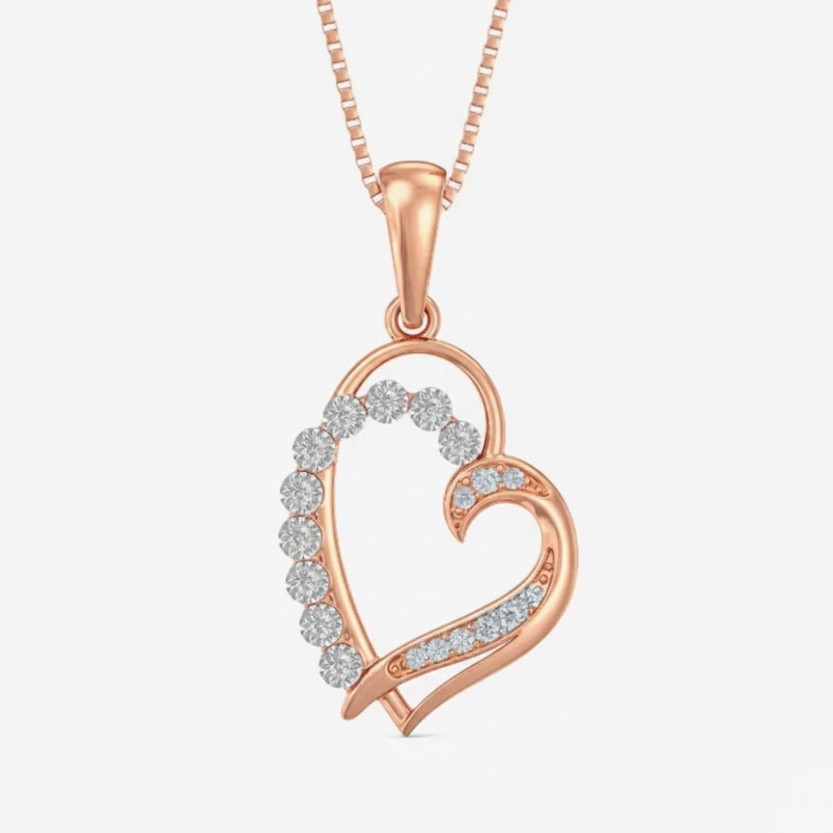 Diamond Heart Pattern Pendant