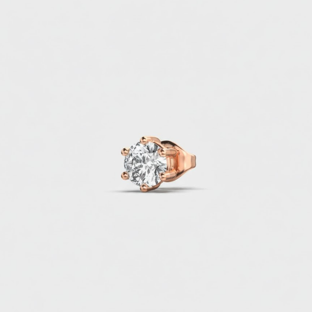 Pure Round Diamond Stud For Men