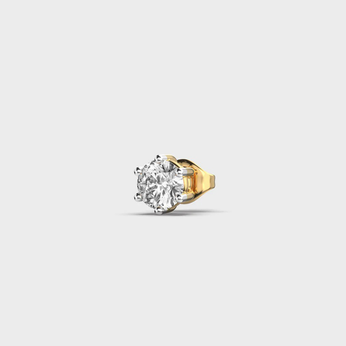 Pure Round Diamond Stud For Men