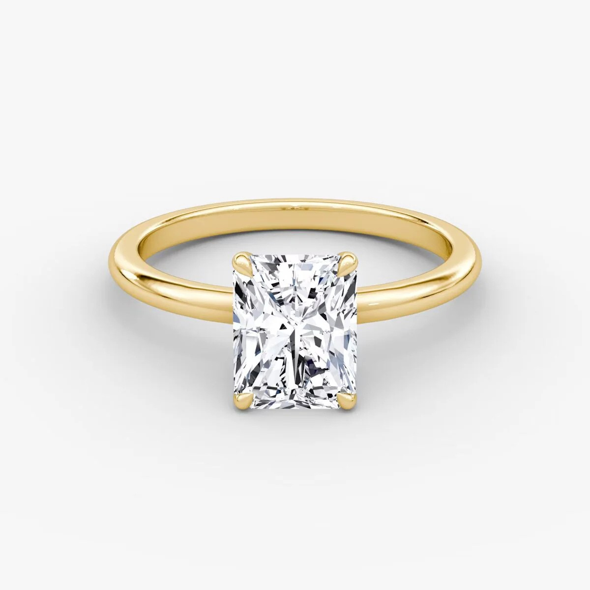 1 Carat lab grown diamond Radiant Classic Ring