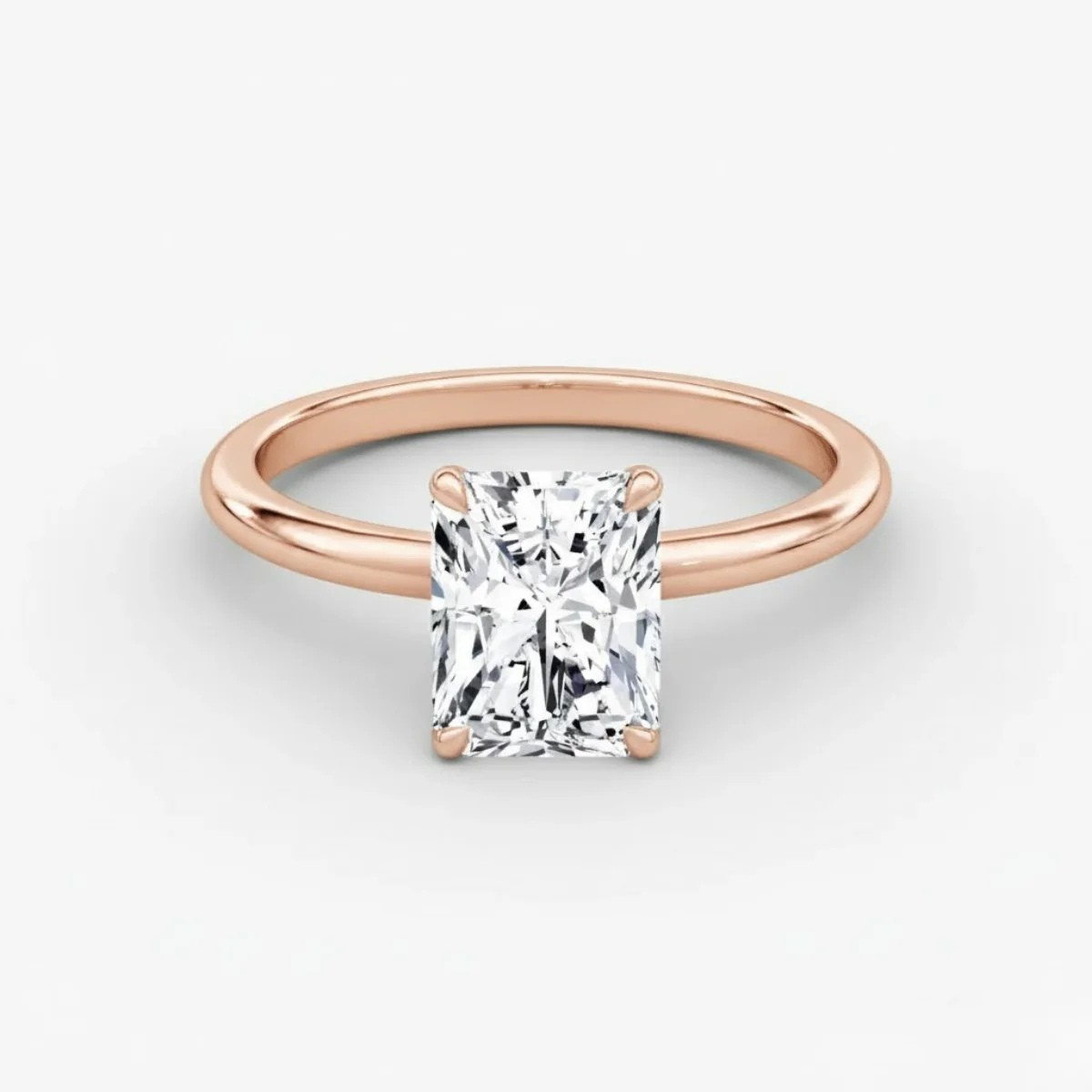 1 Carat lab grown diamond Radiant Classic Ring