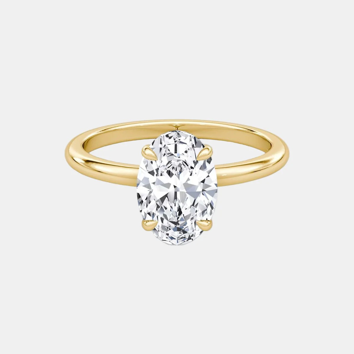 1 Carat IGI E VVS  Lab Grown Diamond Oval Classic Ring