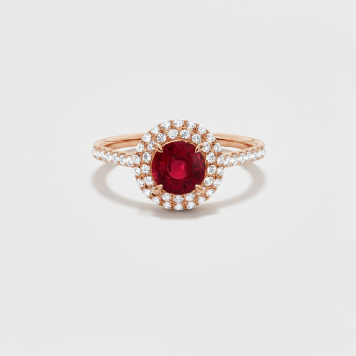 Ruby Halo Ring