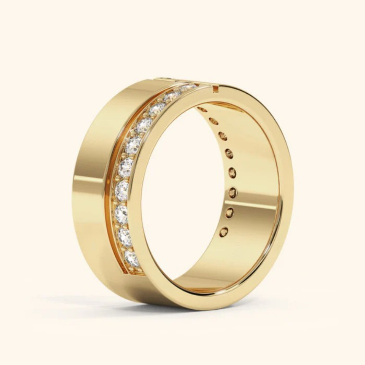 Elliott Band with Round Diamonds