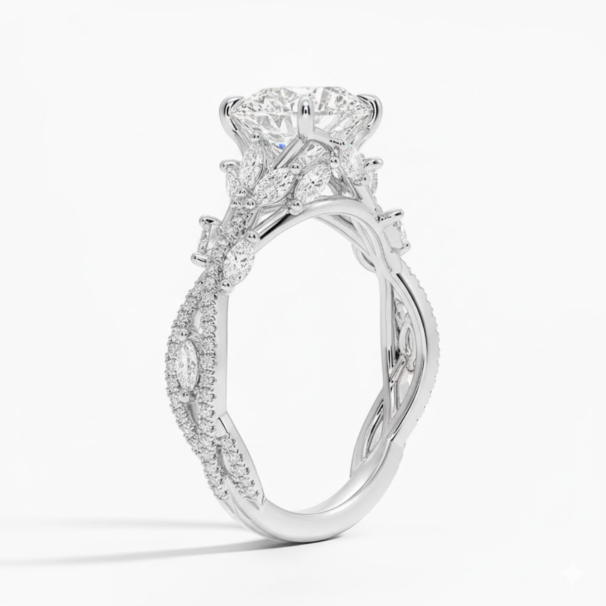 Luxe Secret Garden Diamond Ring (3/4 ct. tw.) in 18K White Gold