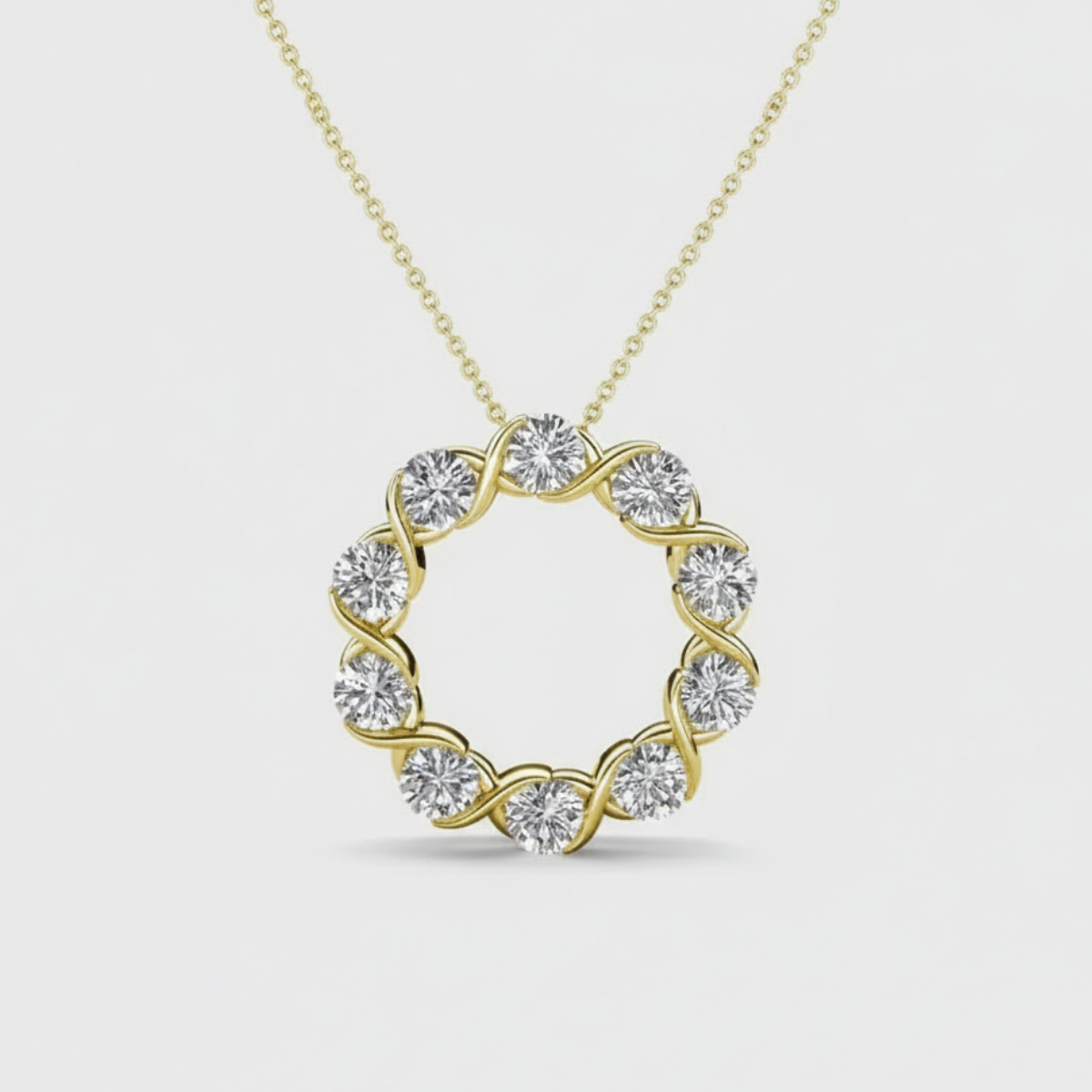 2 ct Round Circle Pendant