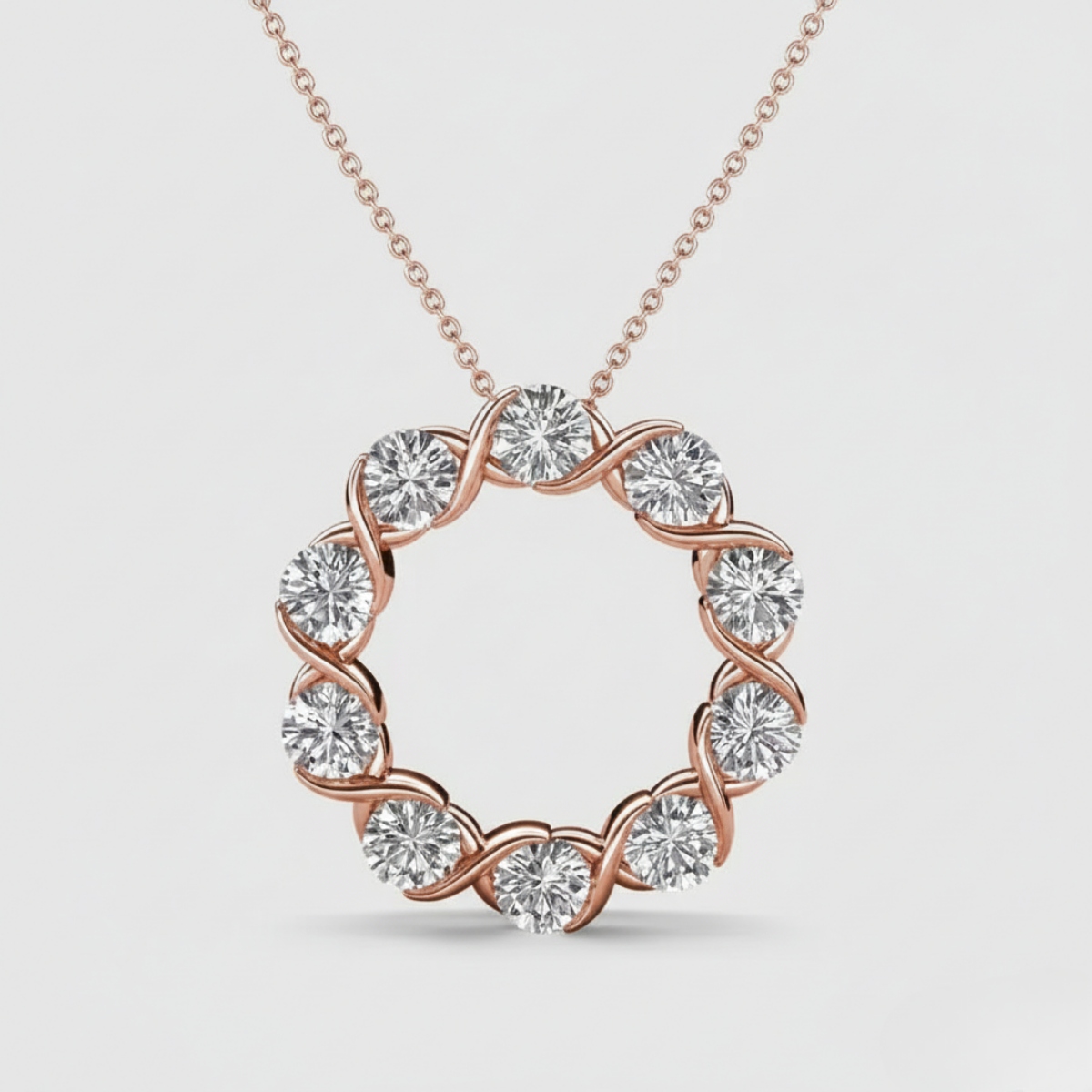 2 ct Round Circle Pendant