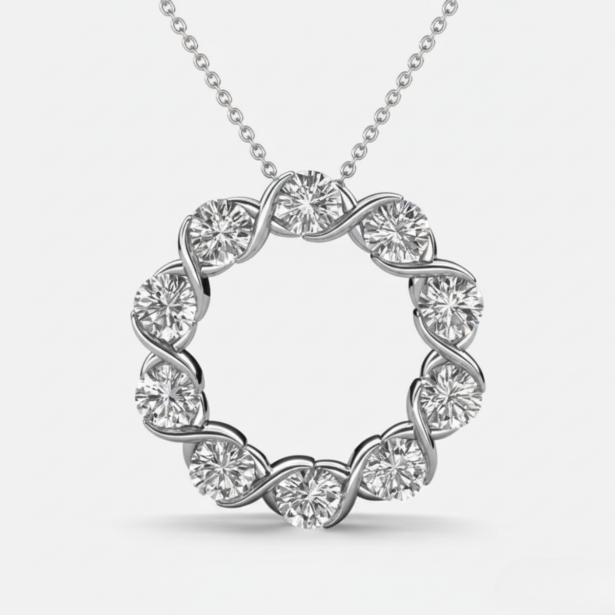 2 ct Round Circle Pendant