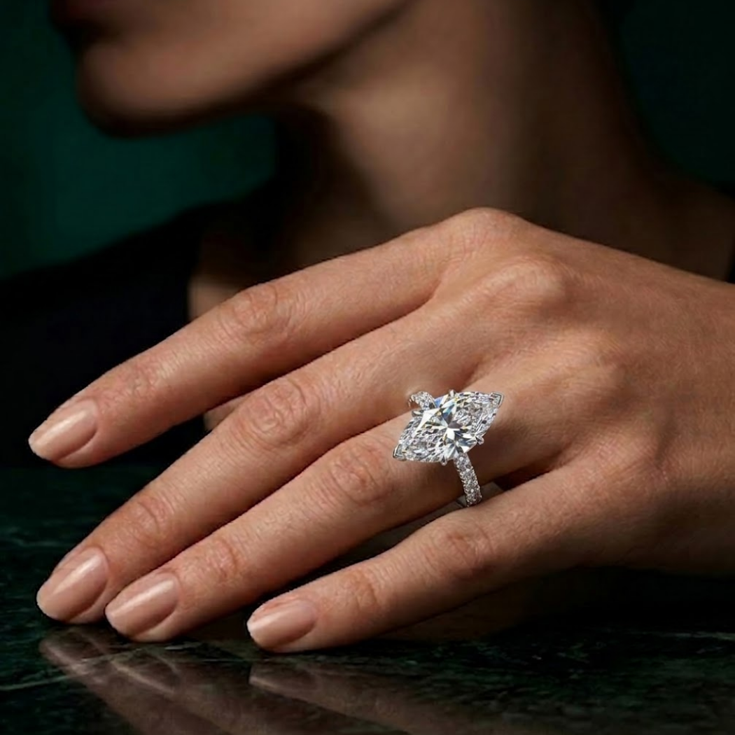 2 Ct Marquise Lab Diamond Solitaire Ring